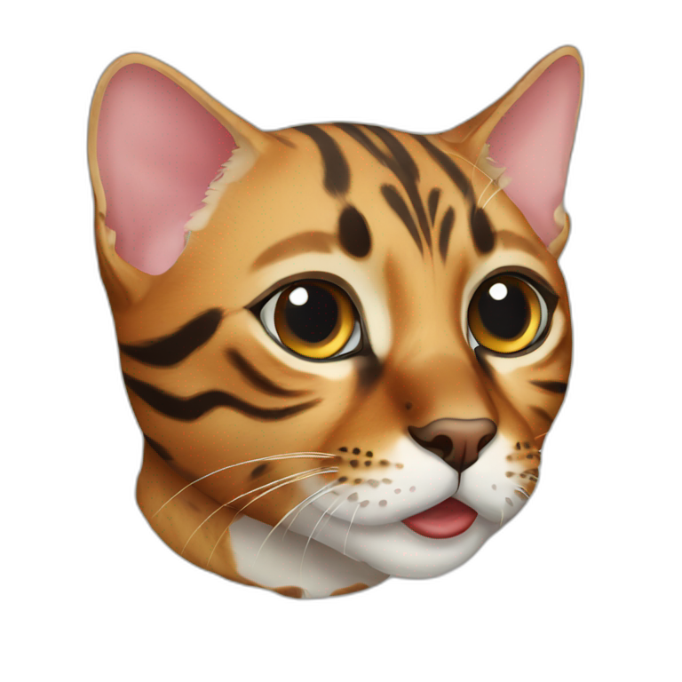 hungry bengal cat emoji