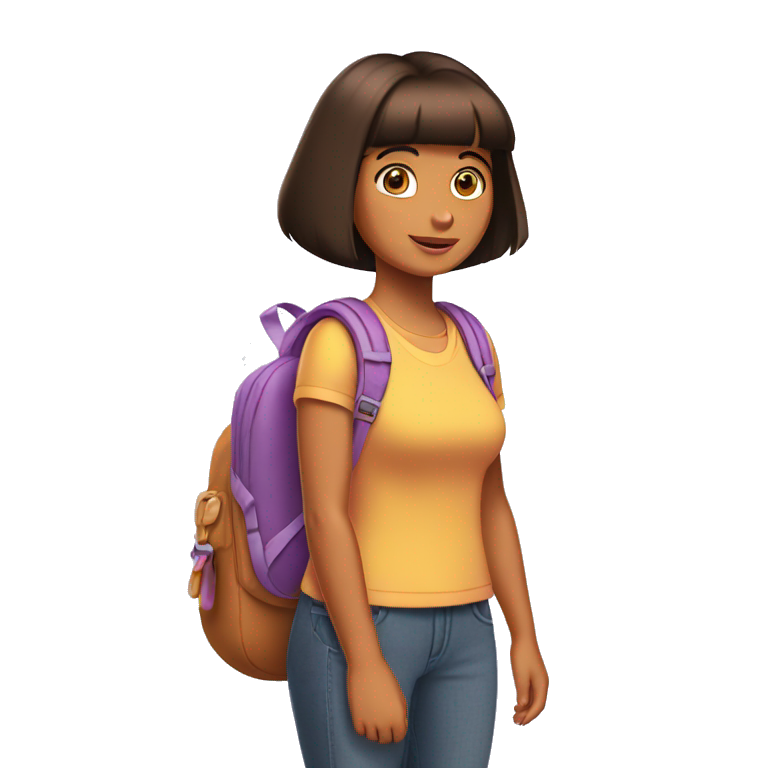 Dora the Explorer without the backpack emoji