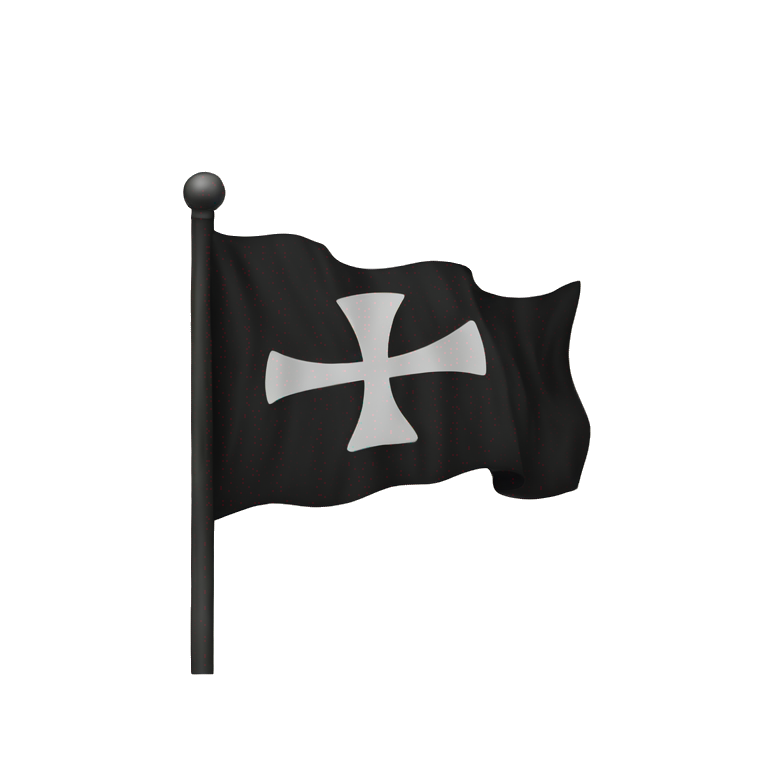 black flag with political celtic cross emoji