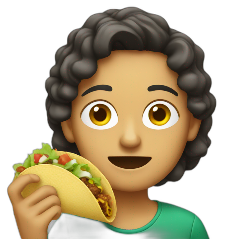 Mexican eating tacos emoji