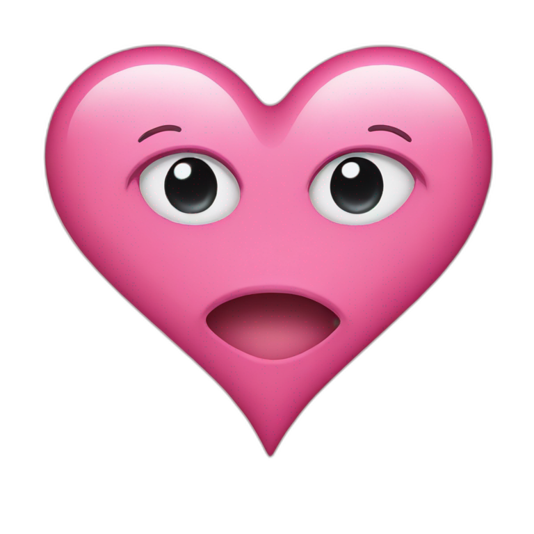 pink heart eyes emoji