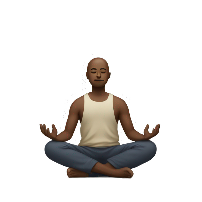 man meditating emoji
