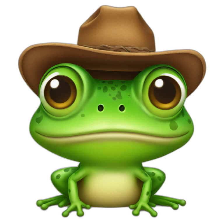 frog with cowboy hat emoji