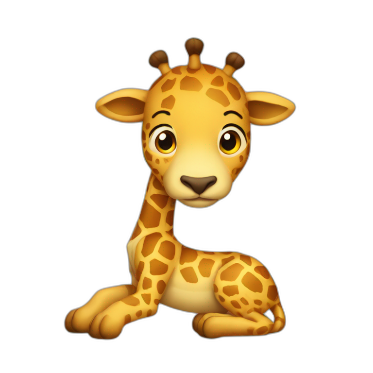 Une Girafe Sur Un Lion emoji