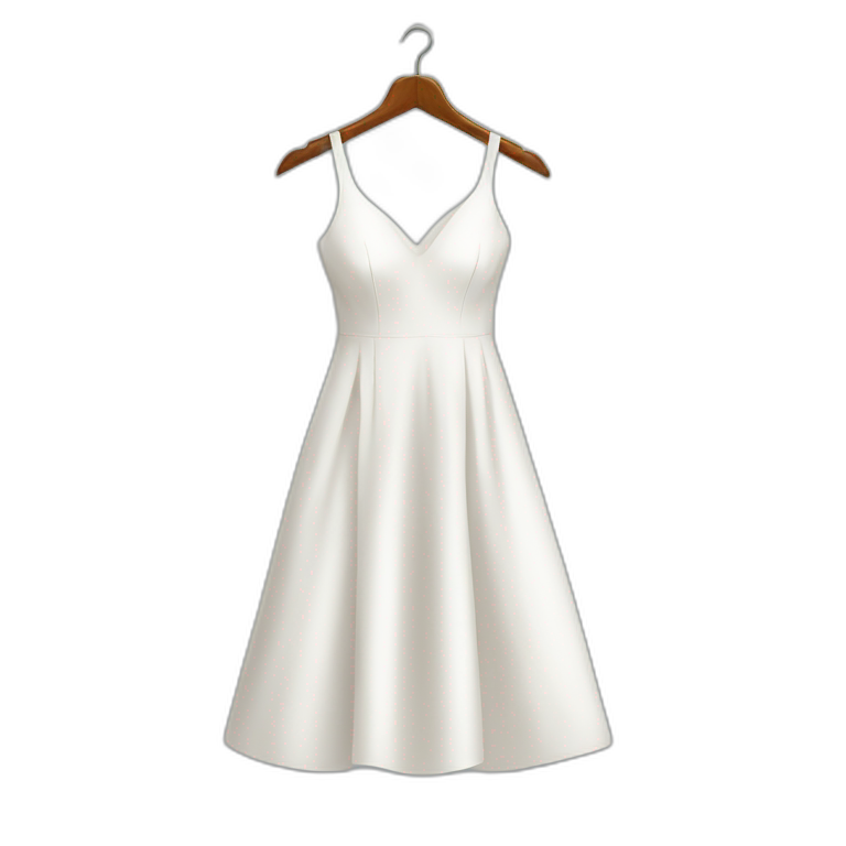 White dress on hanger emoji