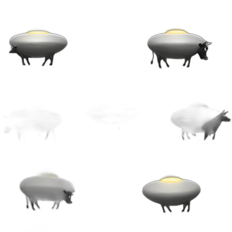 UFO absorbing cow emoji