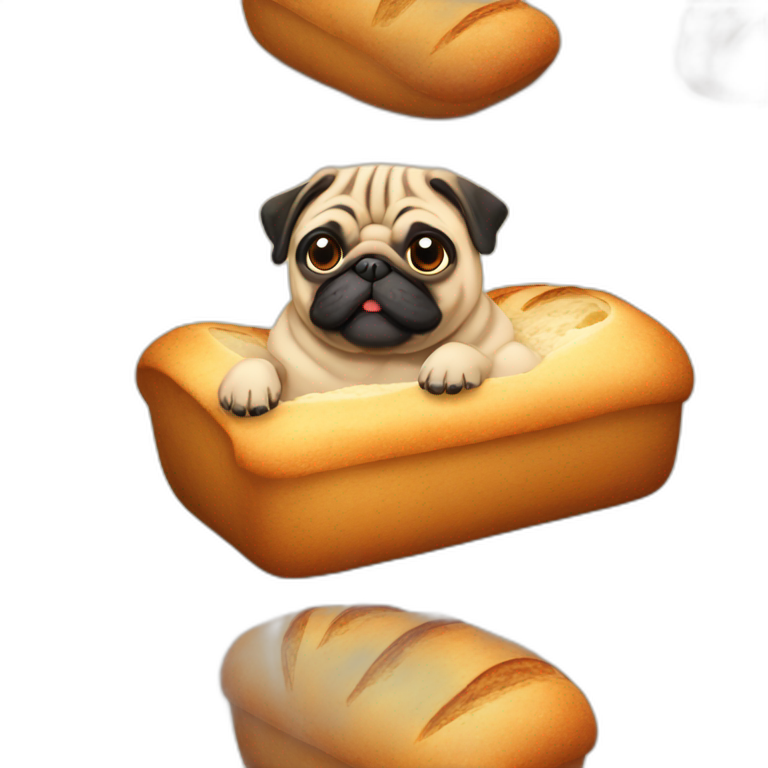 Loaf of bread - pug emoji