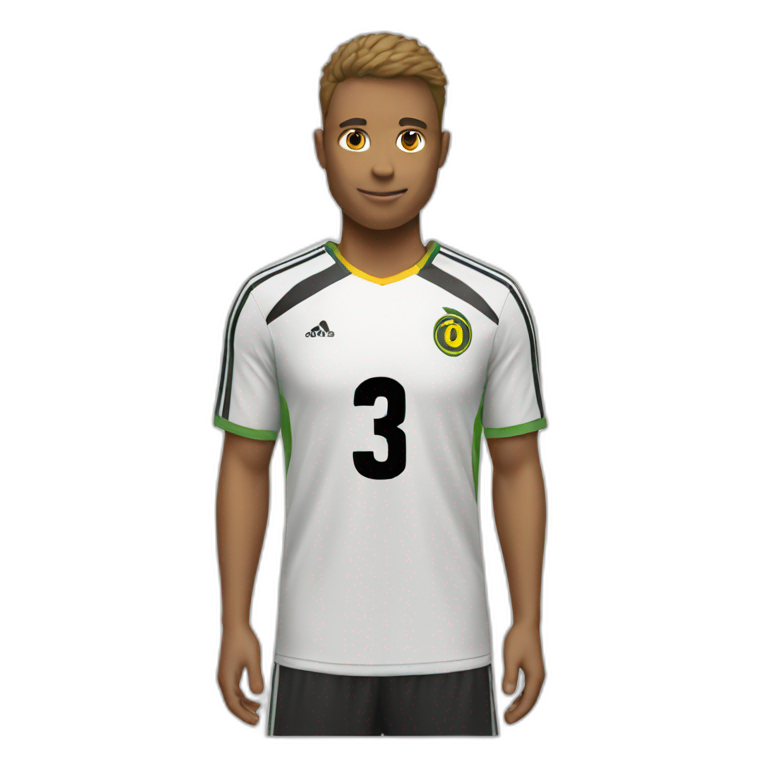 Soccer shirt with number 3 emoji