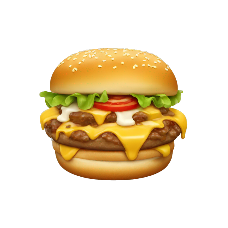 Poutine qui mange un burger emoji