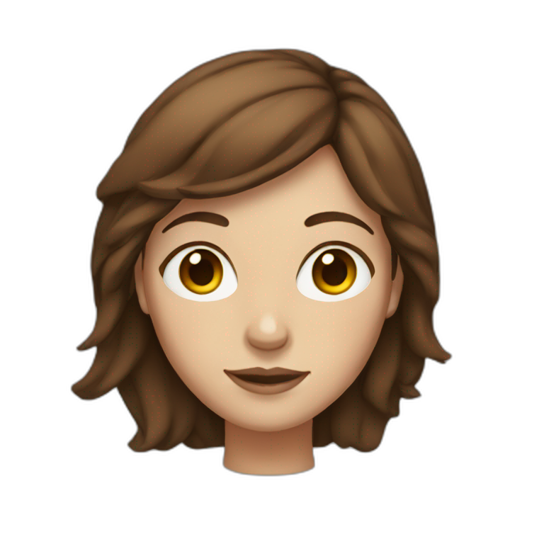 women with brown hair and freckles emoji