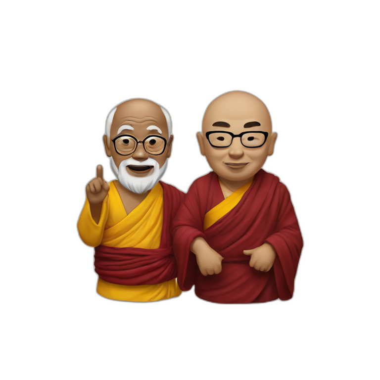 Dalai lama and gandi emoji