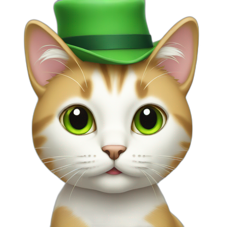 cat with green hat emoji