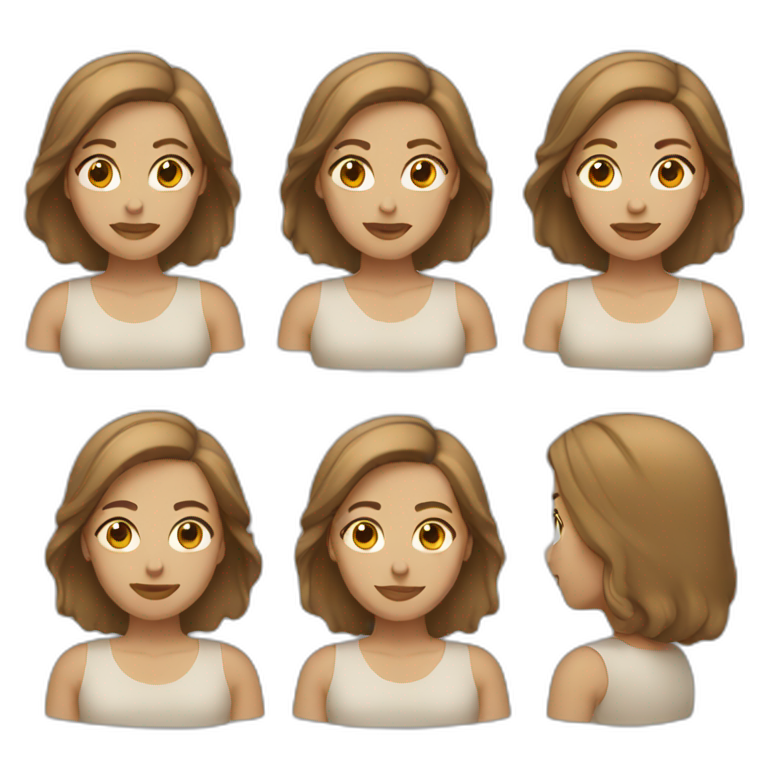 Women with light brown hair emoji
