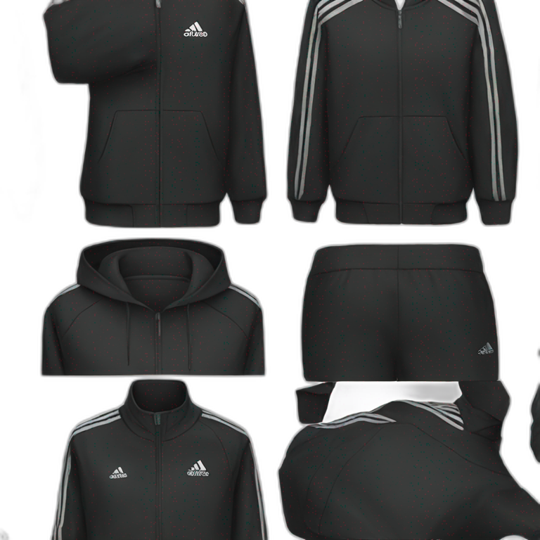 black Adidas jacket emoji