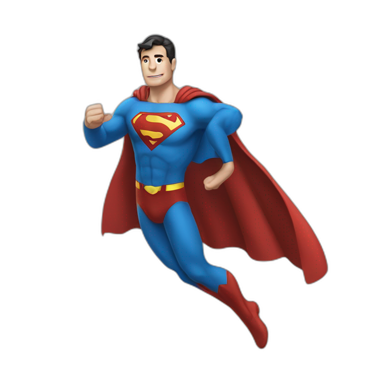 flying superman，full body emoji