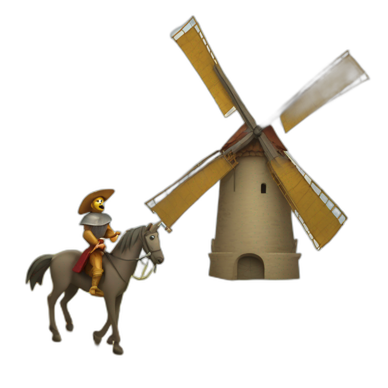 don quixote flung by windmill emoji