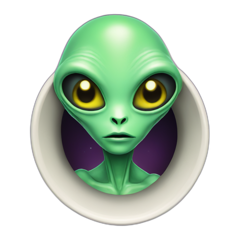 Alien in saucer emoji