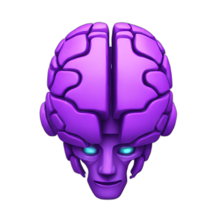 purple robot brain emoji