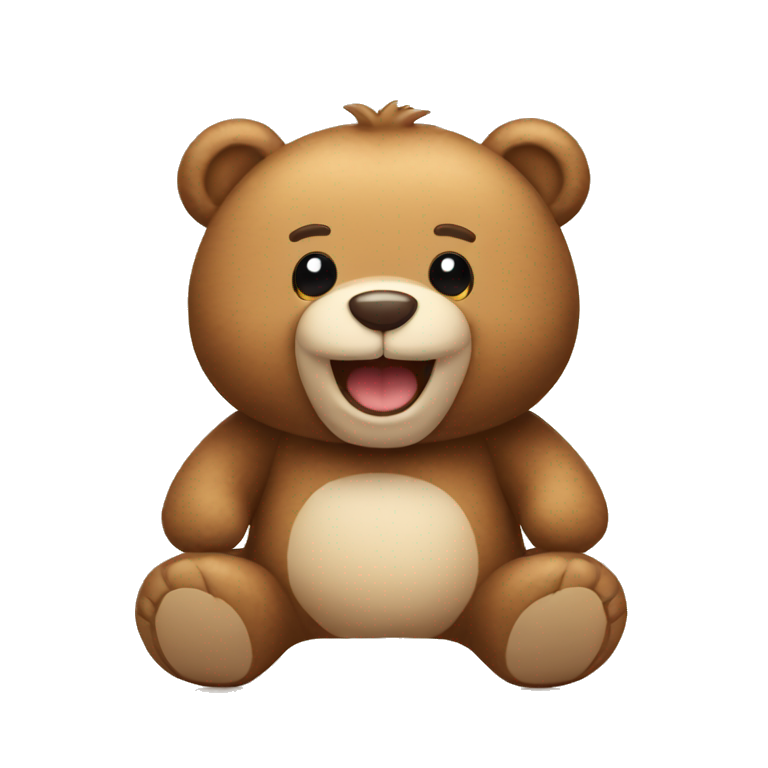 Happy teddy bear emoji