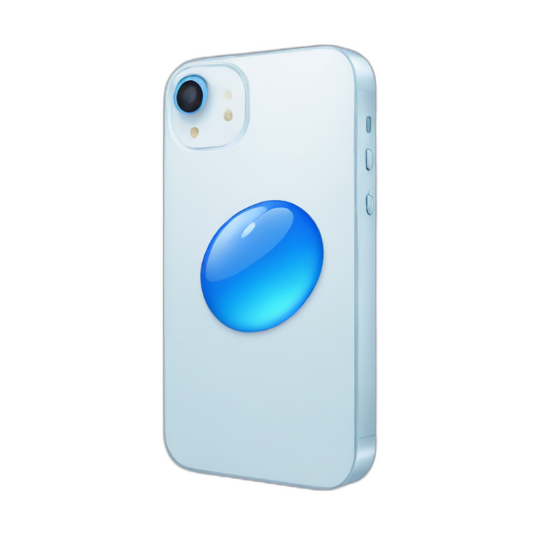 iPhone 14 blue emoji