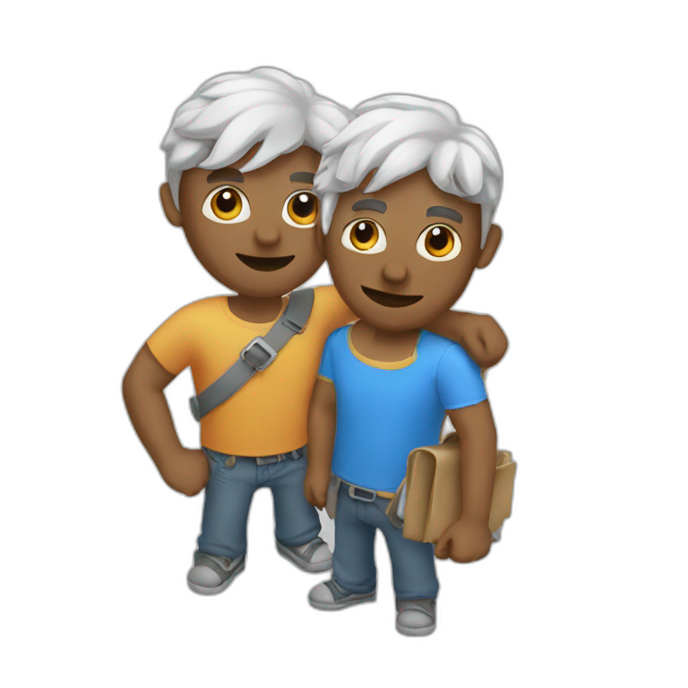 two creativity guys emoji