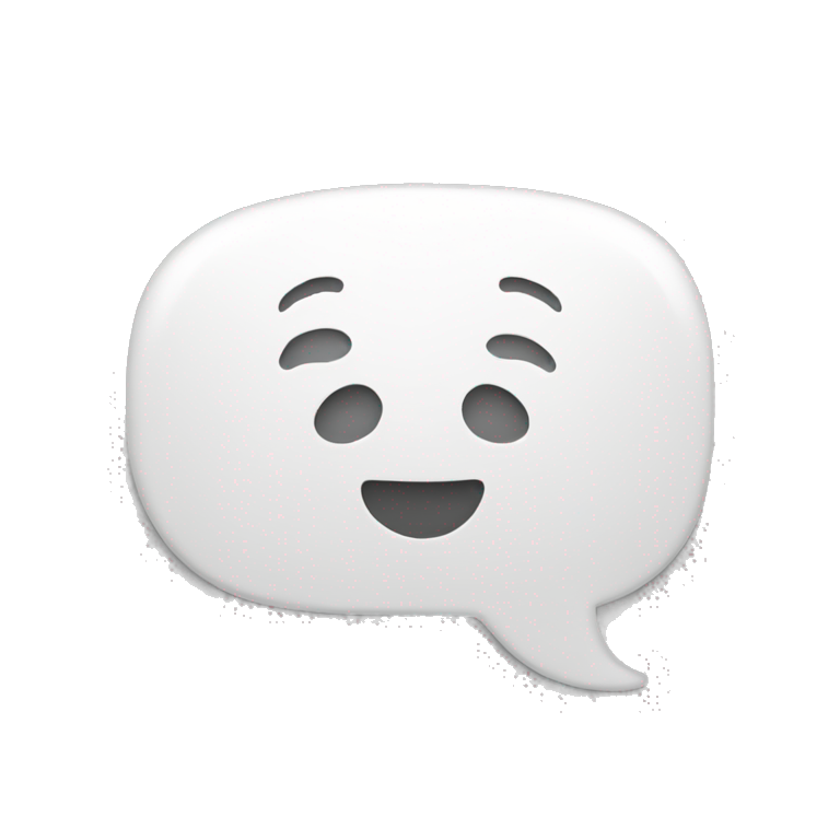 speech bubble white emoji