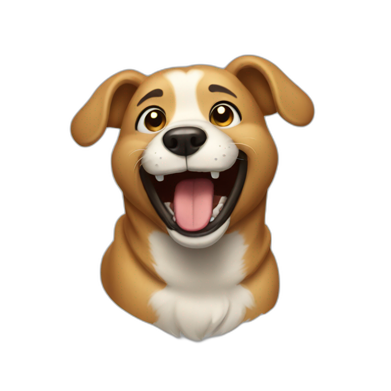 Dog laughing  emoji