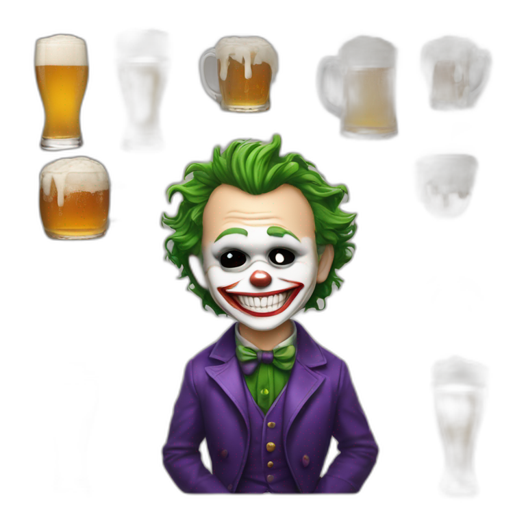 joker heath ledger drink a fat beer emoji