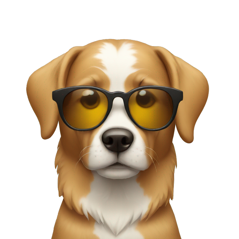 Dog wearing sunglasses emoji