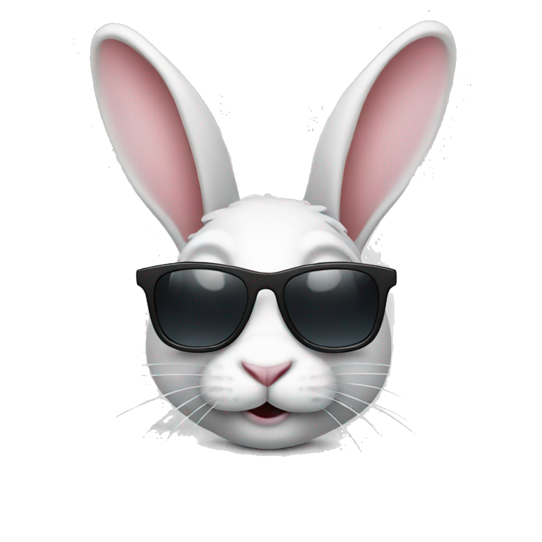 Rabbit with sunglasses emoji