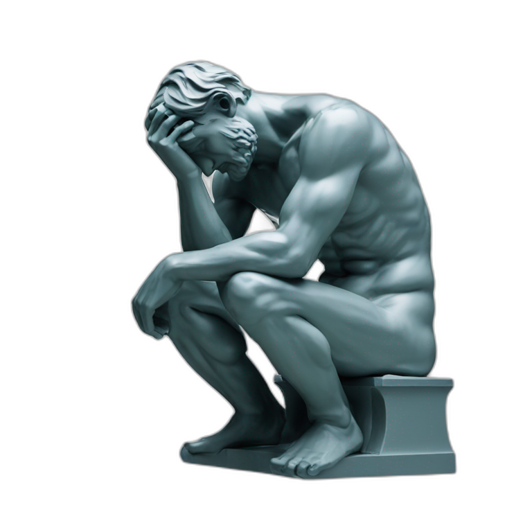 Rodin thinker emoji