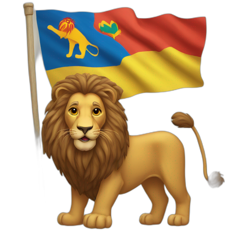 Lion-with-flag-kabyle emoji