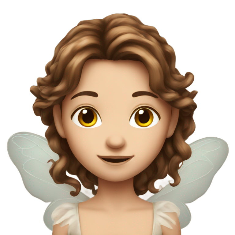 brown hair fairy  emoji