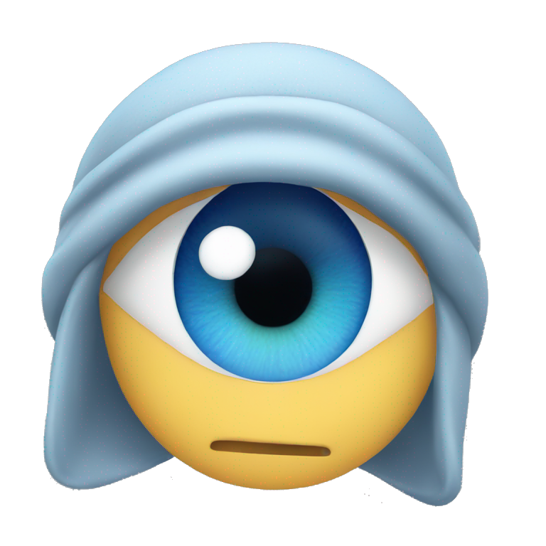 beanie blue eye emoji