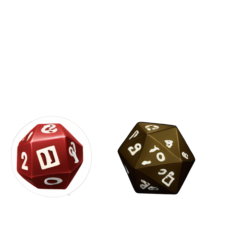 d20 dice and dungeon master screen emoji