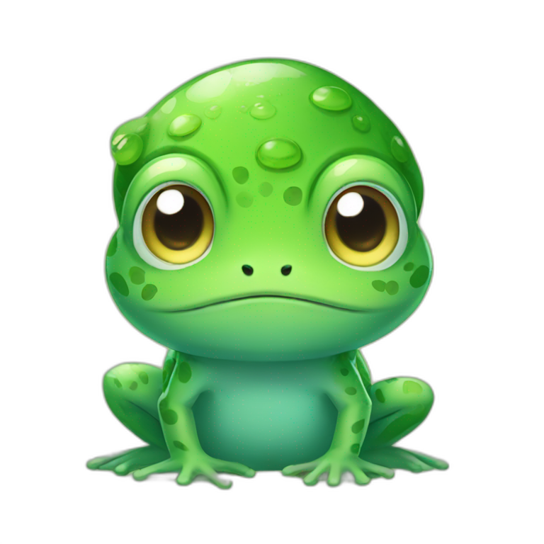 cute little frog anime emoji