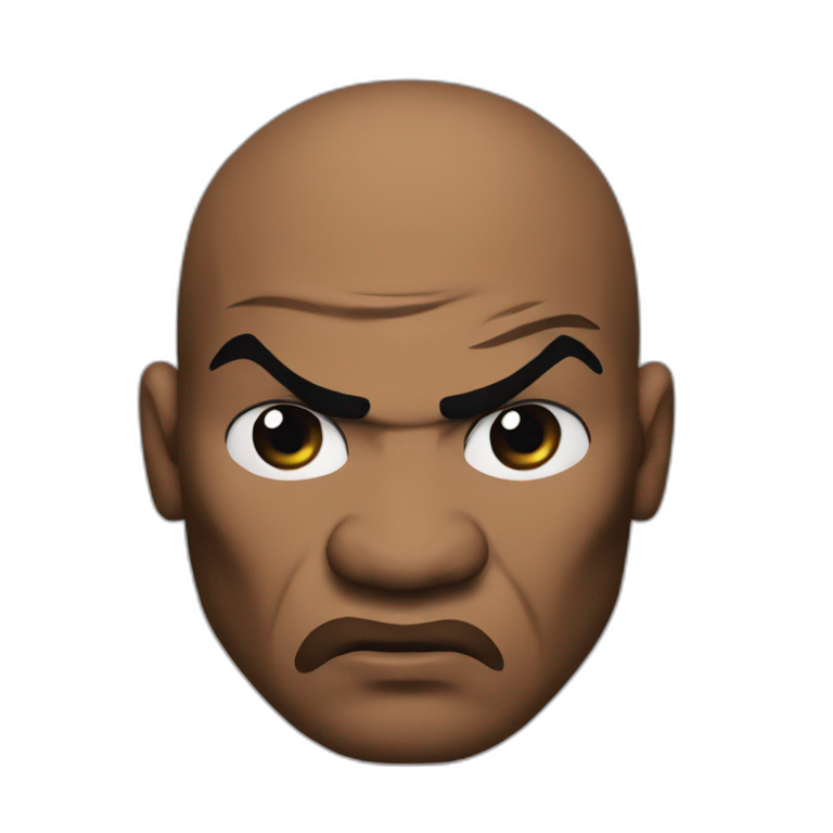mike tyson angry with boxing gloves emoji