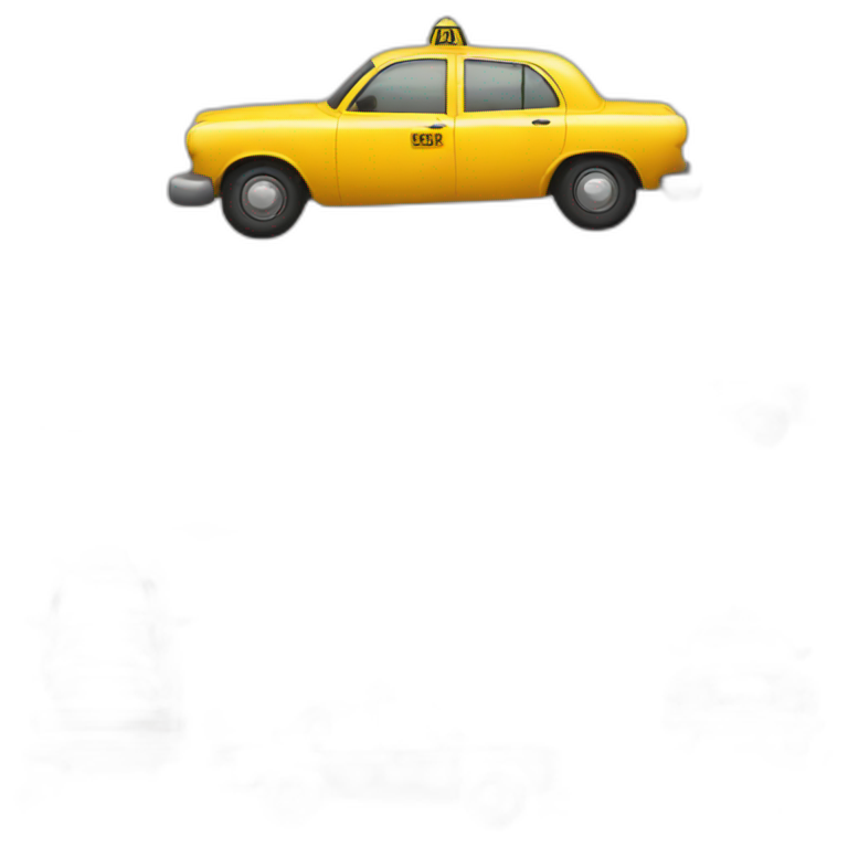 Yellow taxi cab emoji