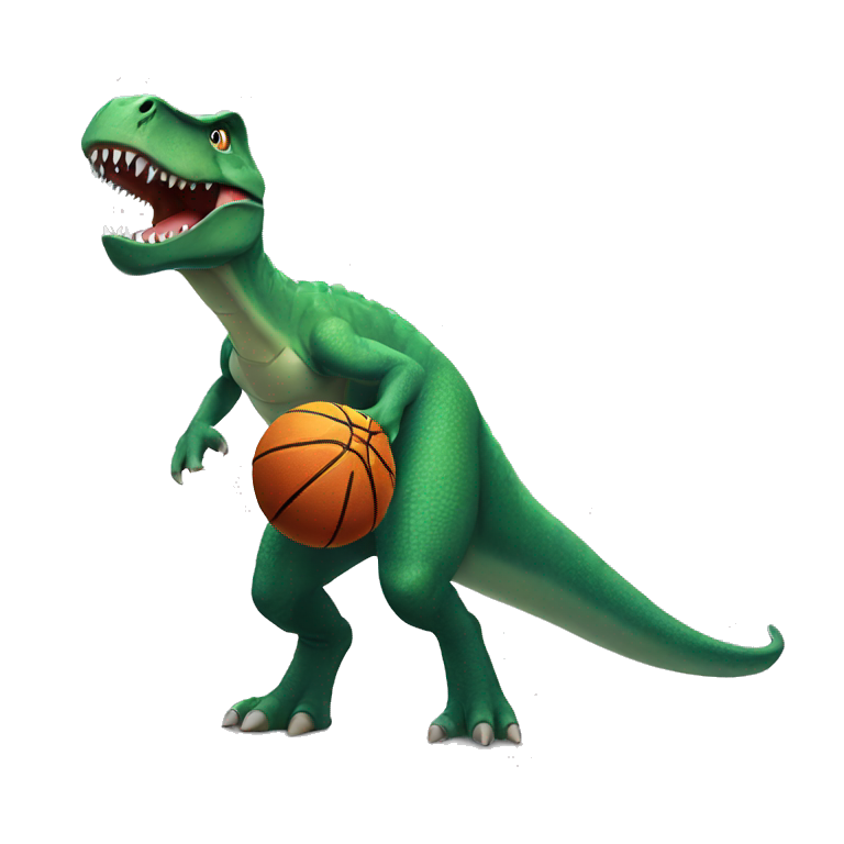 dinosaaur playing basketball emoji