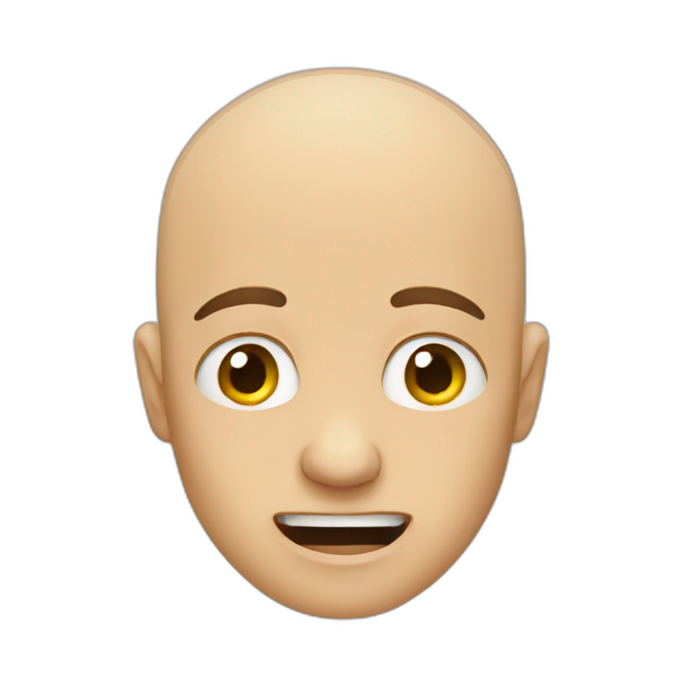 bald guy crying hard emoji