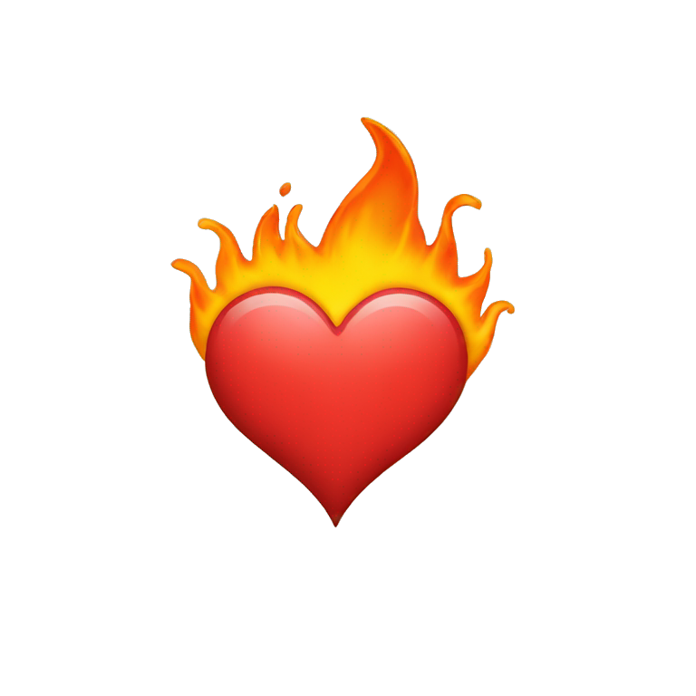 Heart with flame above  emoji