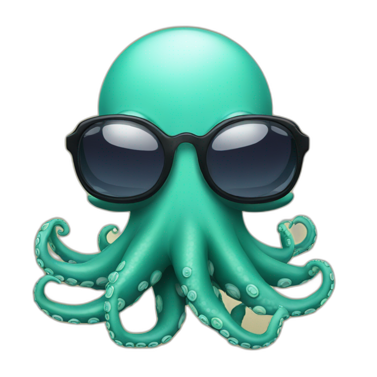 octopus wearing sunglasses emoji