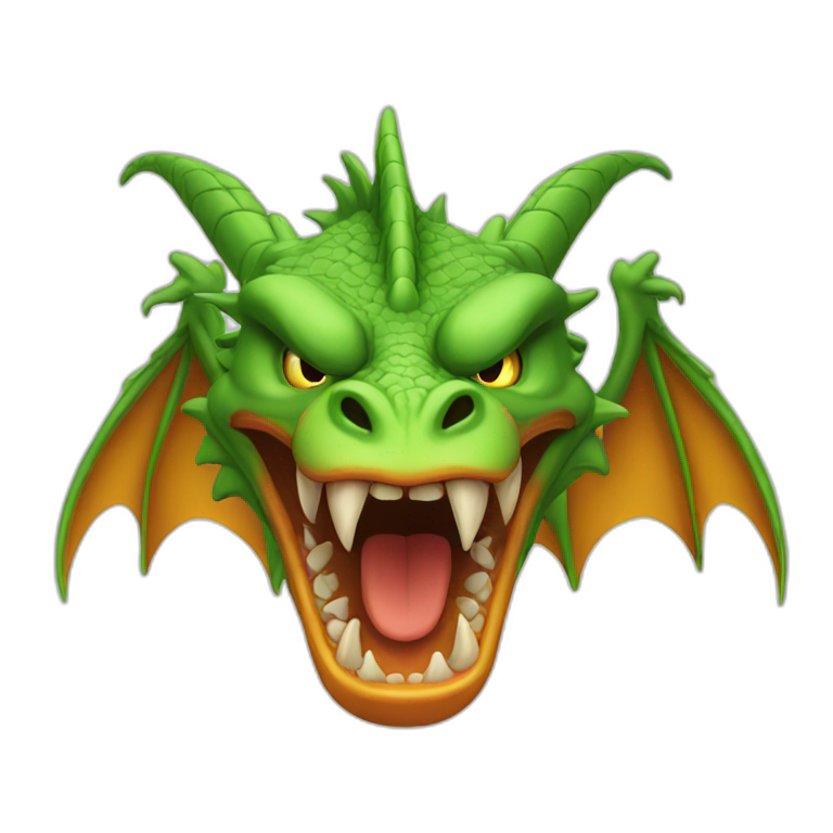 Three headed dragon angry emoji
