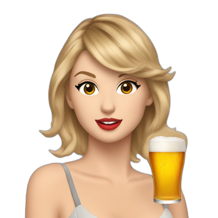 Taylor Swift drink beer emoji