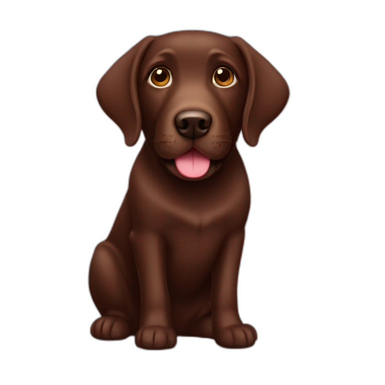 chocolate labrador emoji