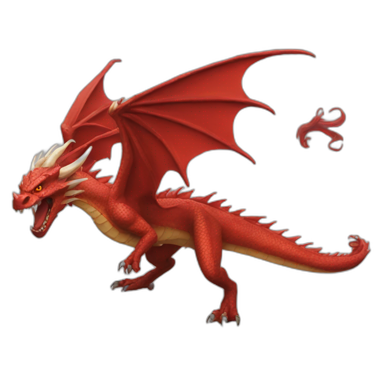 rage red dragon emoji