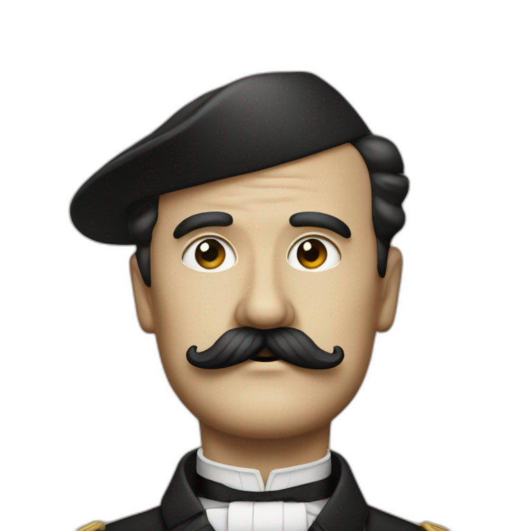 Dictator with Chaplin mustache emoji