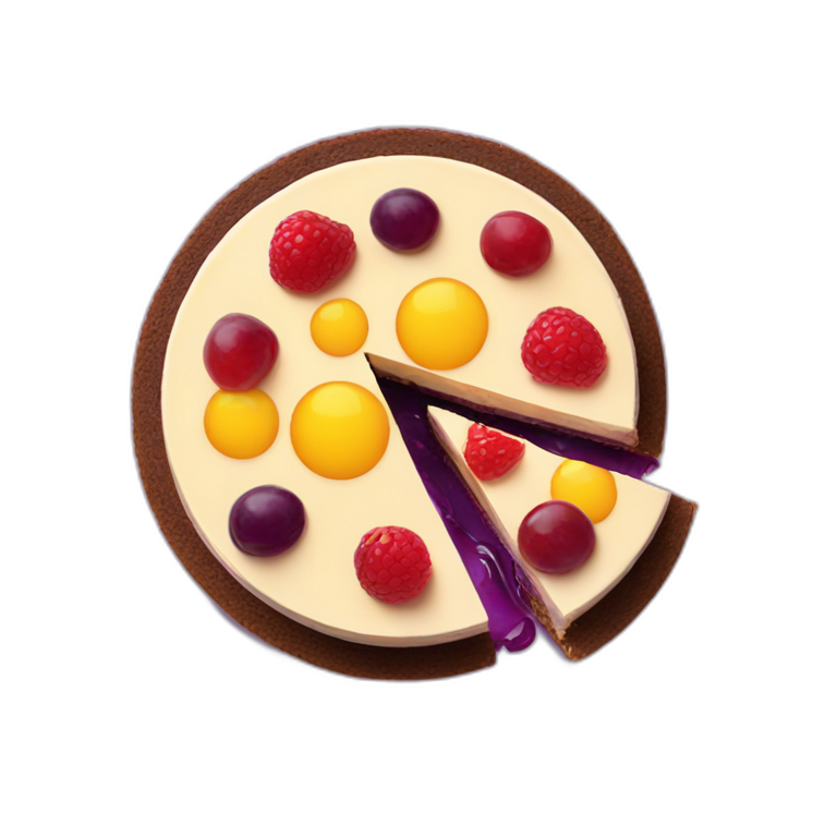 no bake cheesecake wit 3 jams red purple and yellow emoji