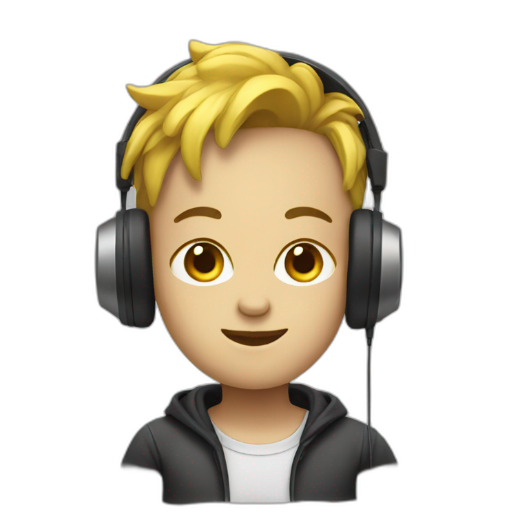 android with headphones emoji