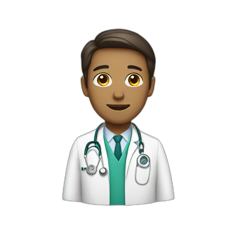 white coat doctor emoji